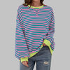 LUKA™ - Casual Long Sleeve Round Neck Striped Shirt