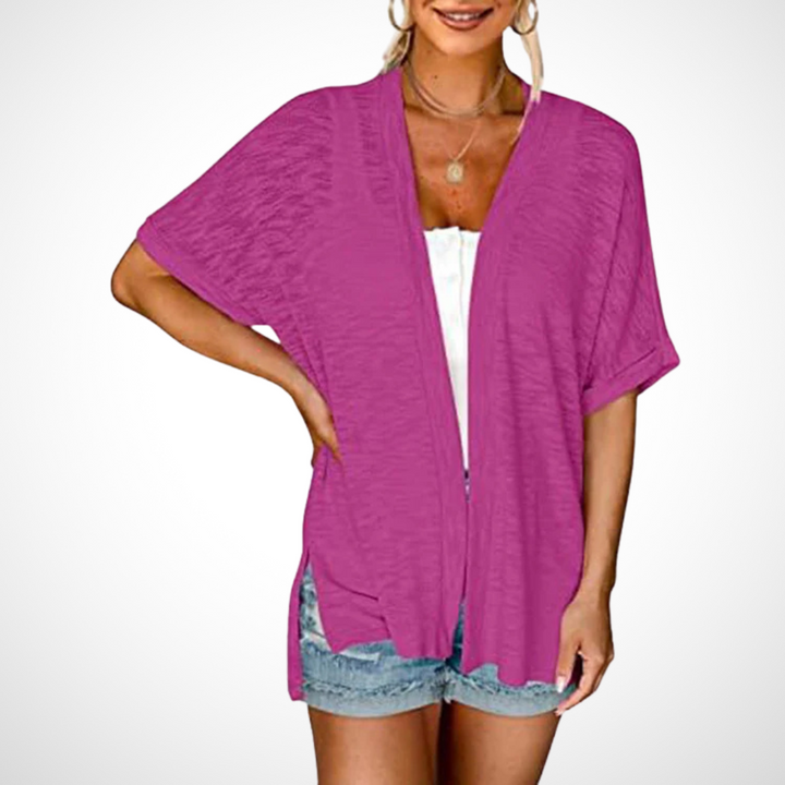 APPOLLINE™ - Stylish Flowy Short Sleeve Cardigan